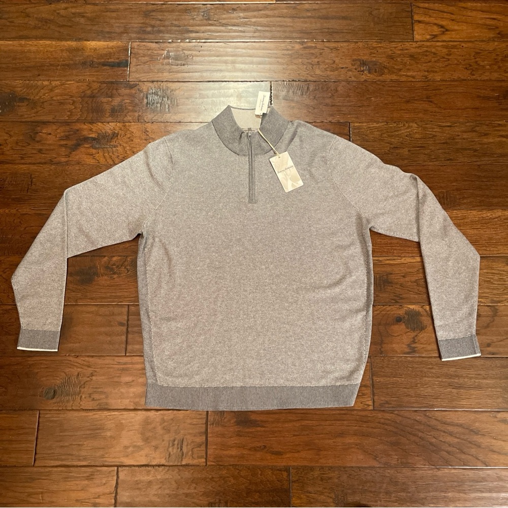 Tommy Bahama Island Zone Coolside Half Zip XLT Big And Tall Bala Shark Gray